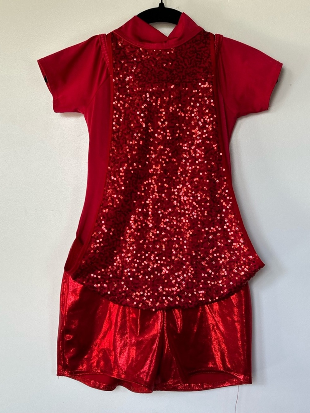 Kelle Made in U.S.A Red Sequined Dancewear